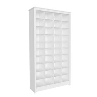 72.5 in. H x 39.5 in. W x 13 in. D White Medium Density Fiberboard 40 Cubby Shoe Storage Cabinet | The Home Depot