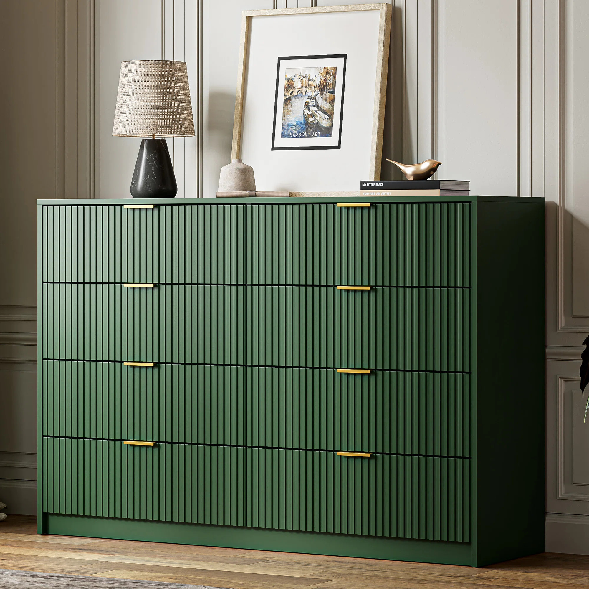 Dresser for Bedroom, 8 Drawer Double Dresser | Wayfair North America