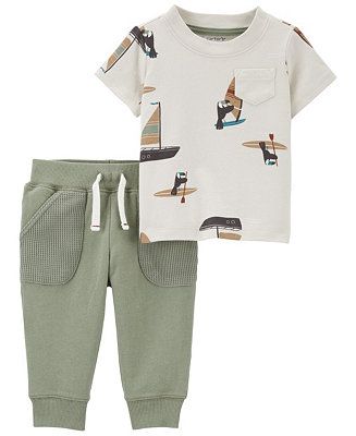 Carter's Baby Boys 2-Piece T-shirt and Joggers Set & Reviews - Sets & Outfits - Kids - Macy's | Macys (US)