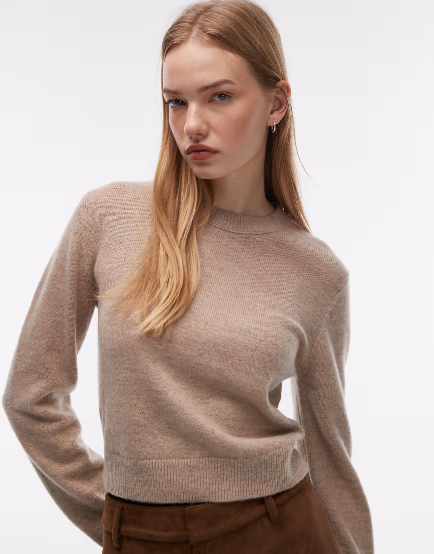 & Other Stories wool mix slim fit jumper in beige-Neutral | ASOS (Global)