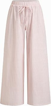 CIDER Pajama Set Cotton Blend Striped - Women Long Pants Loungewear Soft Lounge Outfit | Amazon (US)