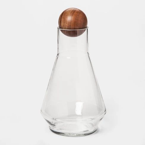 Glass Whiskey Decanter with Wood Stopper 44.3oz - Project 62™ | Target