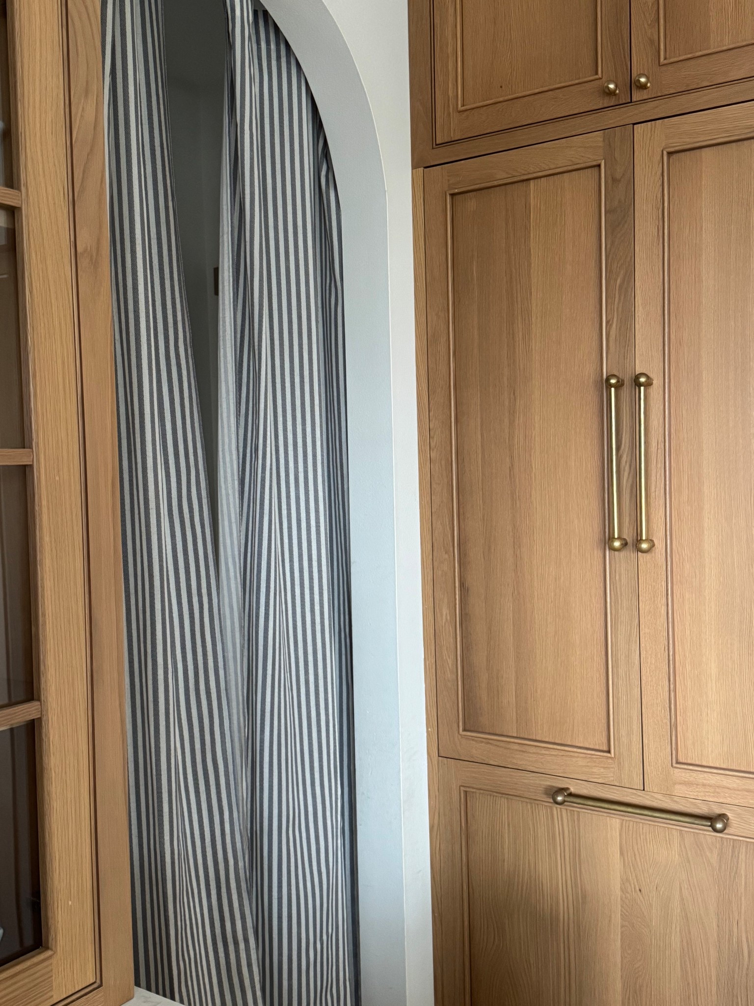Beautiful ticking stripe curtains to soften a doorway or opening in a French/European way 

#LTKHome #LTKFindsUnder50
