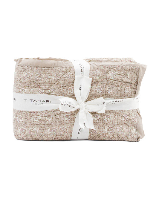 Natural Reversible Print Quilt | Marshalls