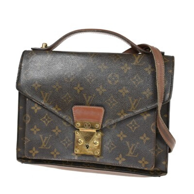 LOUIS VUITTON Monceau 28 Hand Bag Monogram Leather Brown M51185 France 33FA121 | eBay US