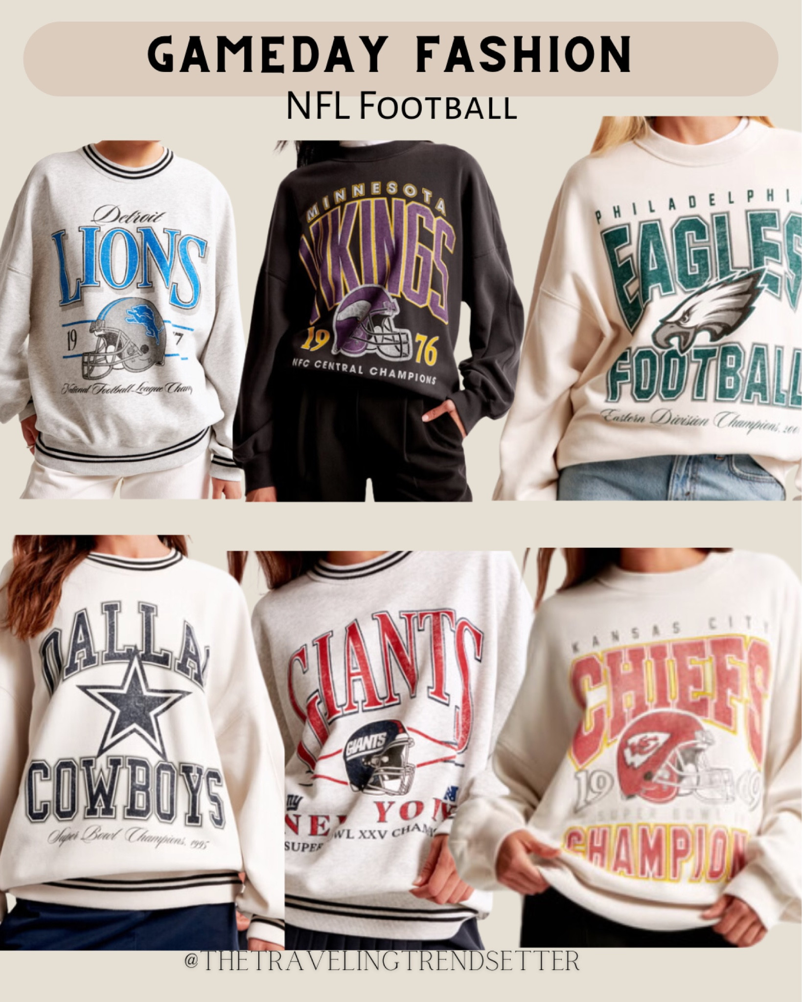 Game day fashion - crewneck sweatshirt - NFL fashion - football - fall causal fashion - Abercrombie- fall sale 

#LTKStyleTip #LTKSeasonal #LTKFallSale