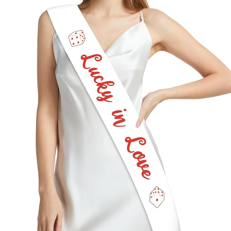 Kreatwow Vegas Bachelorette Party Decorations Lucky In Love Bachelorette Sash Casino Night Bridal... | Amazon (US)
