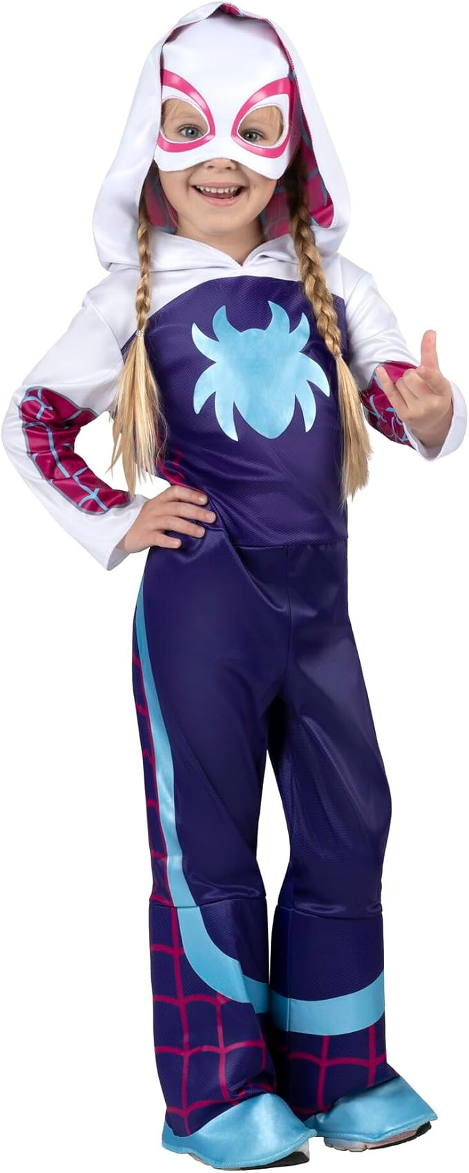 MARVEL Official Toddler Deluxe Halloween Costume - Premium Quality Padded Jumpsuit and Fabric Hea... | Amazon (US)