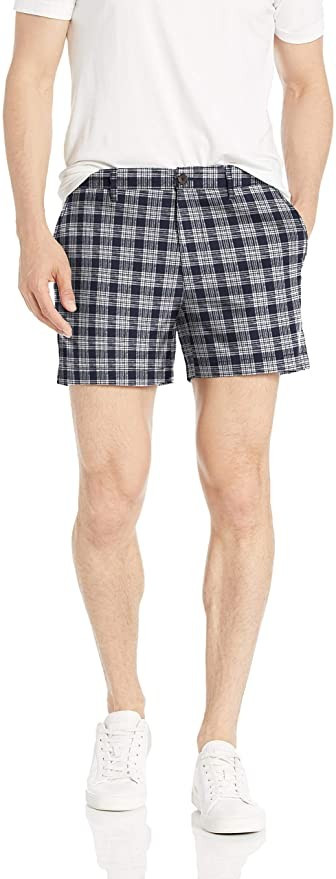 Amazon Brand - Goodthreads Men's 5" Inseam Comfort Stretch Linen Cotton Short | Amazon (US)