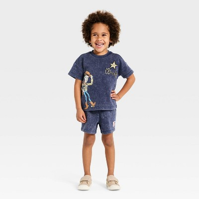 Toddler Boys' 2pc Disney Toy Story Woody T-Shirt & Shorts Set - Blue 18M | Target