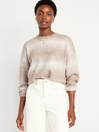 Cozy Crew-Neck Ombré Sweater | Old Navy (US)