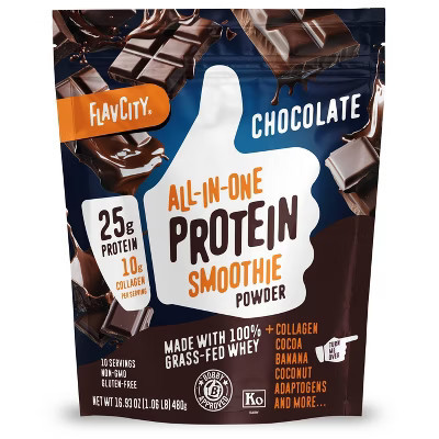 FlavCity Protein Smoothie powder - 10 Servings - Chocolate - 480gms | Target