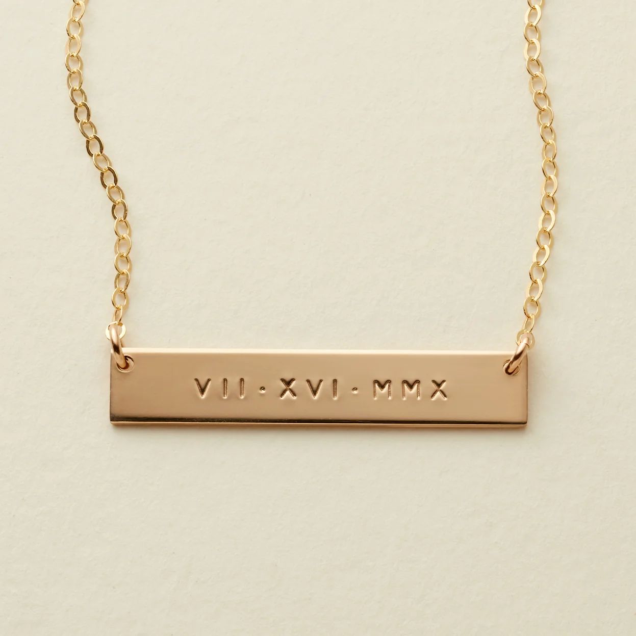 Roman Numerals Bar Necklace | 1.50 | Made by Mary (US)