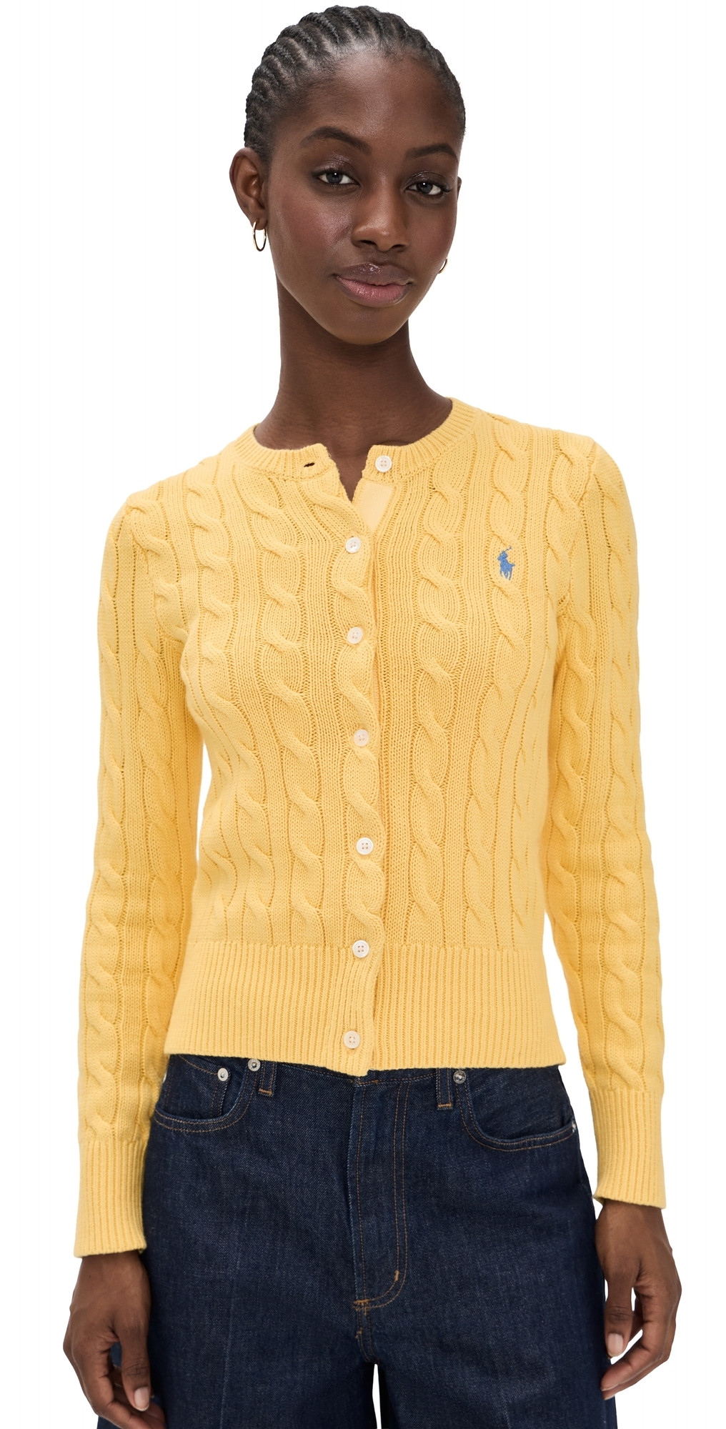 Polo Ralph Lauren Cable Knit Cardigan Beach Yello L | Shopbop