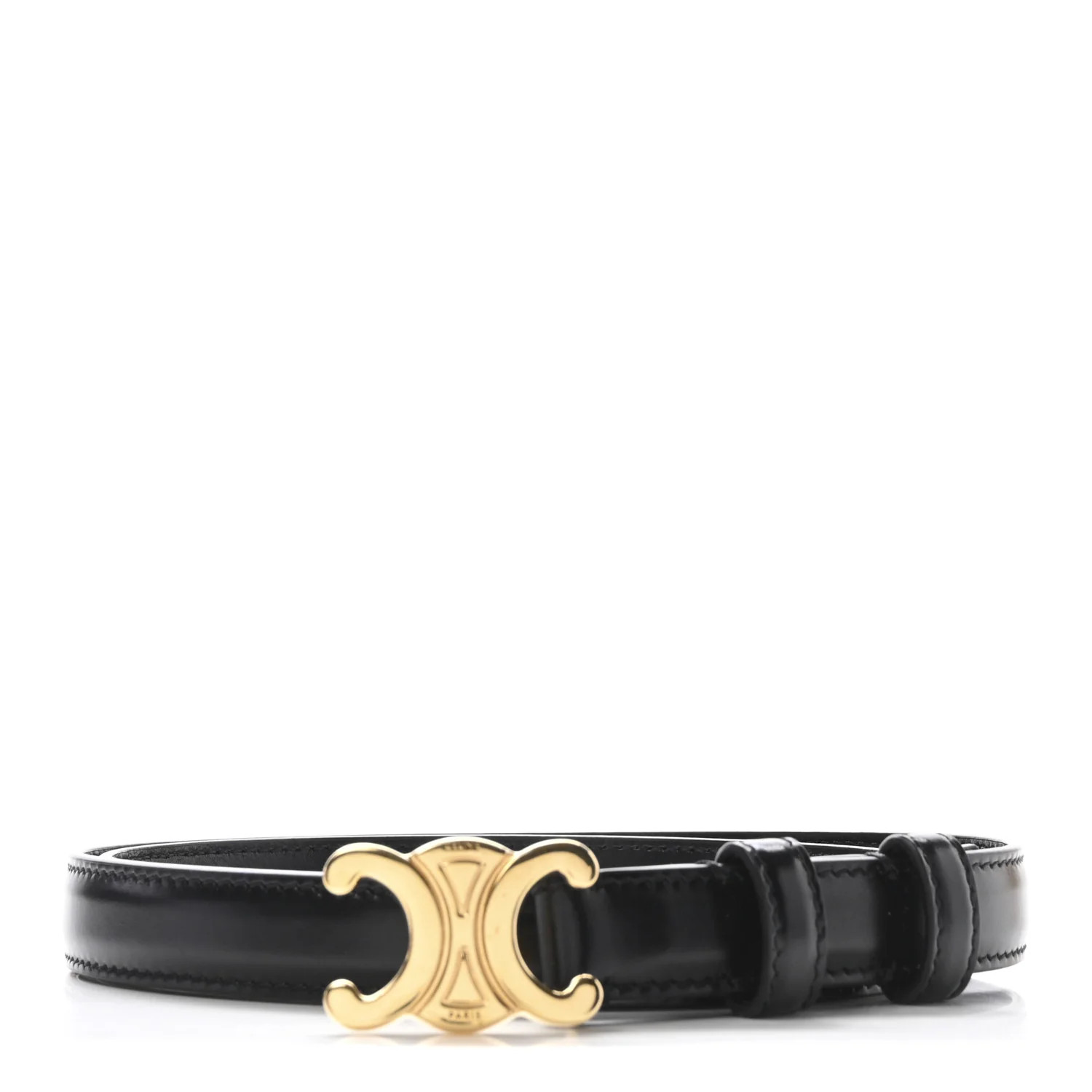 Box Calfskin Small 25mm Triomphe Belt 75 30 Black | FASHIONPHILE (US)