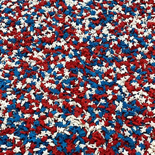 Patriotic 4th of July Independence Day Memorial Day Red White & Blue Edible Small Star Sprinkles For | Amazon (US)