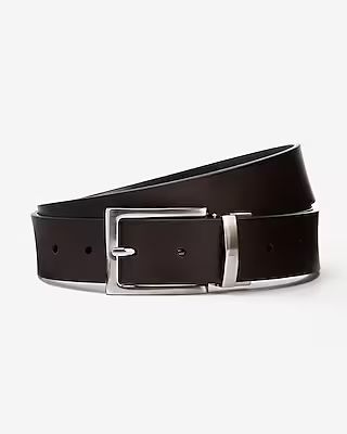 Leather Reversible Prong Buckle Belt | Express
