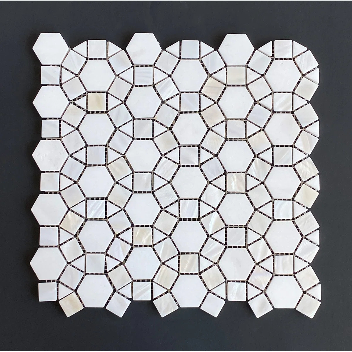 ES Stone Thassos White Marble and Mother of Pearl Wall and Floor Tile | Wayfair | Wayfair North America