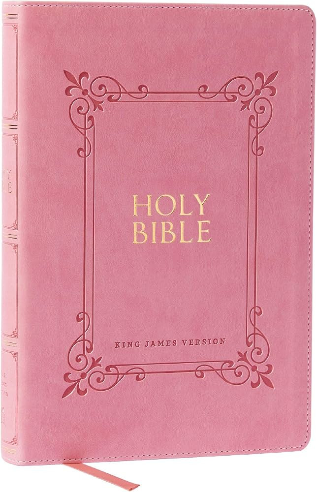 KJV Holy Bible: Large Print with 53,000 Center-Column Cross References, Pink Leathersoft, Red Let... | Amazon (US)