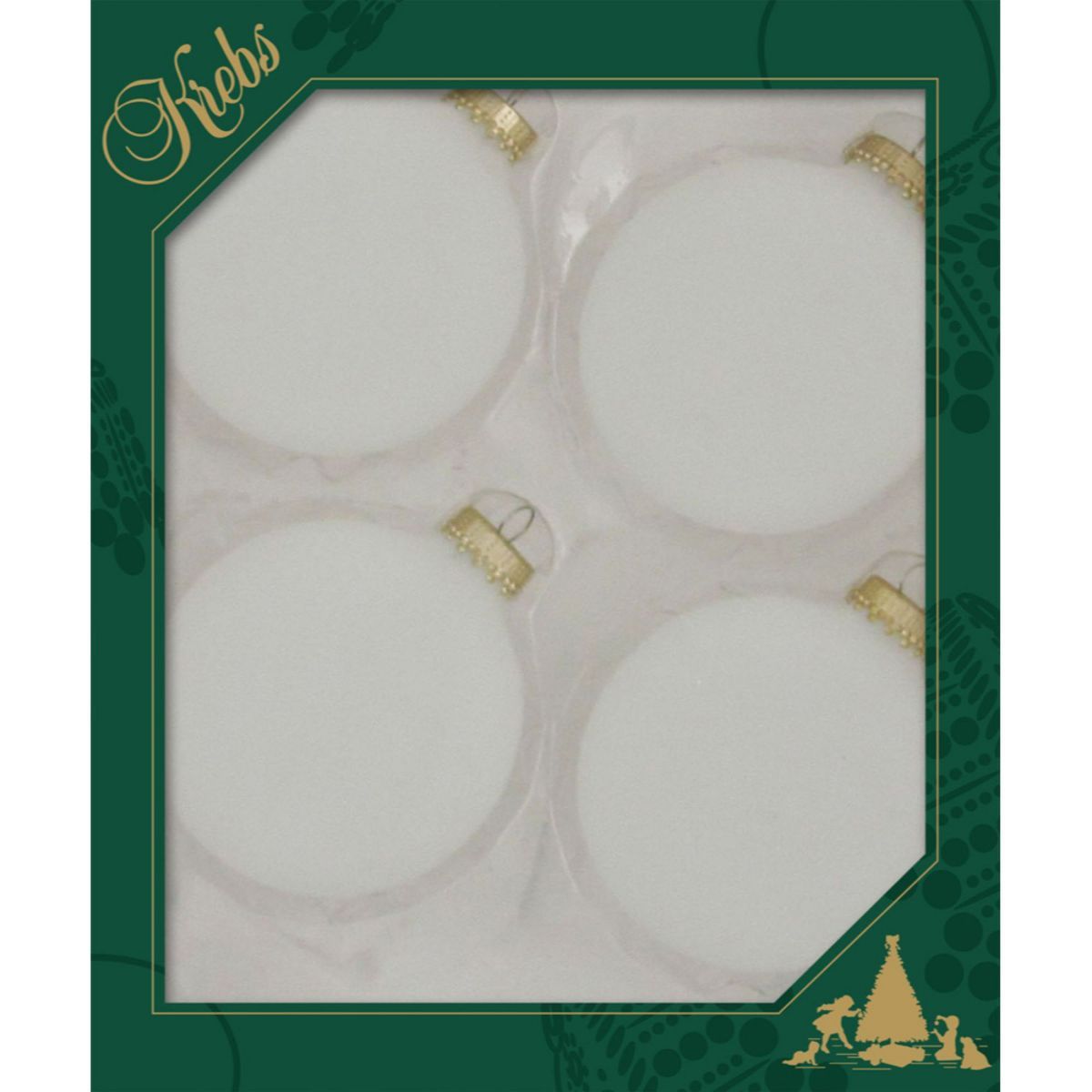 Christmas by Krebs 4ct White Christmas Ball Ornaments 3.25" | Target