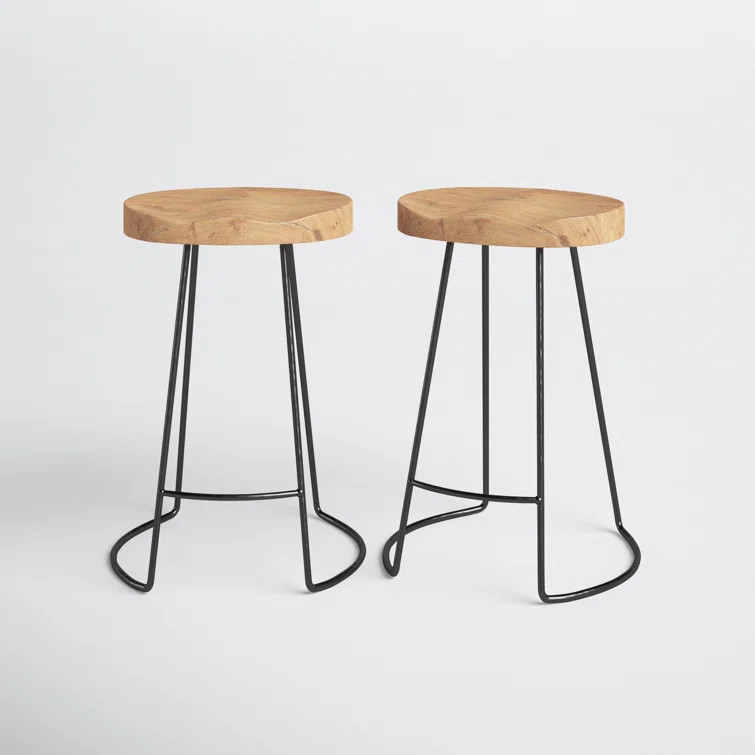 Penelope Solid Wood Bar & Counter Stool (Set of 2) | Wayfair North America