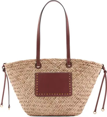 MANGO Large Straw Shoulder Bag | Nordstrom | Nordstrom