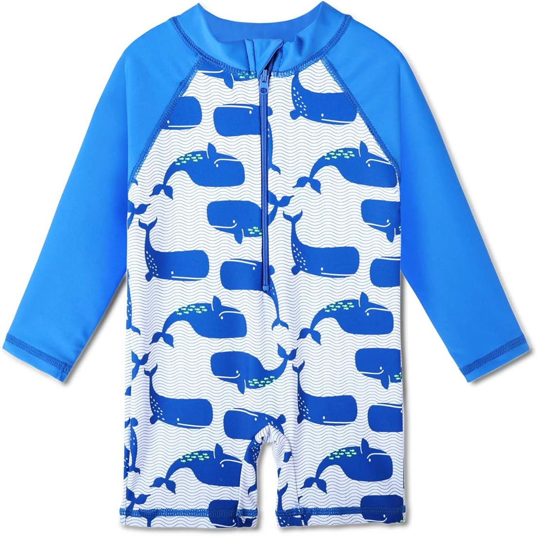 HUAANIUE Baby/Toddler Boy Swimsuit Rashguard Swimwear Long Sleeve One-Piece | Amazon (US)