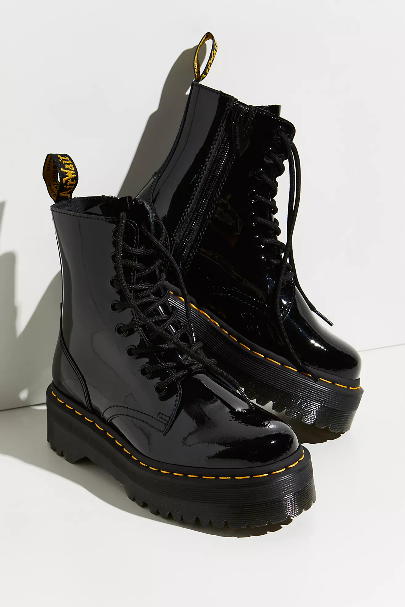 Dr. Martens Jadon Patent Lace-Up Platform Boot | Free People (Global - UK&FR Excluded)