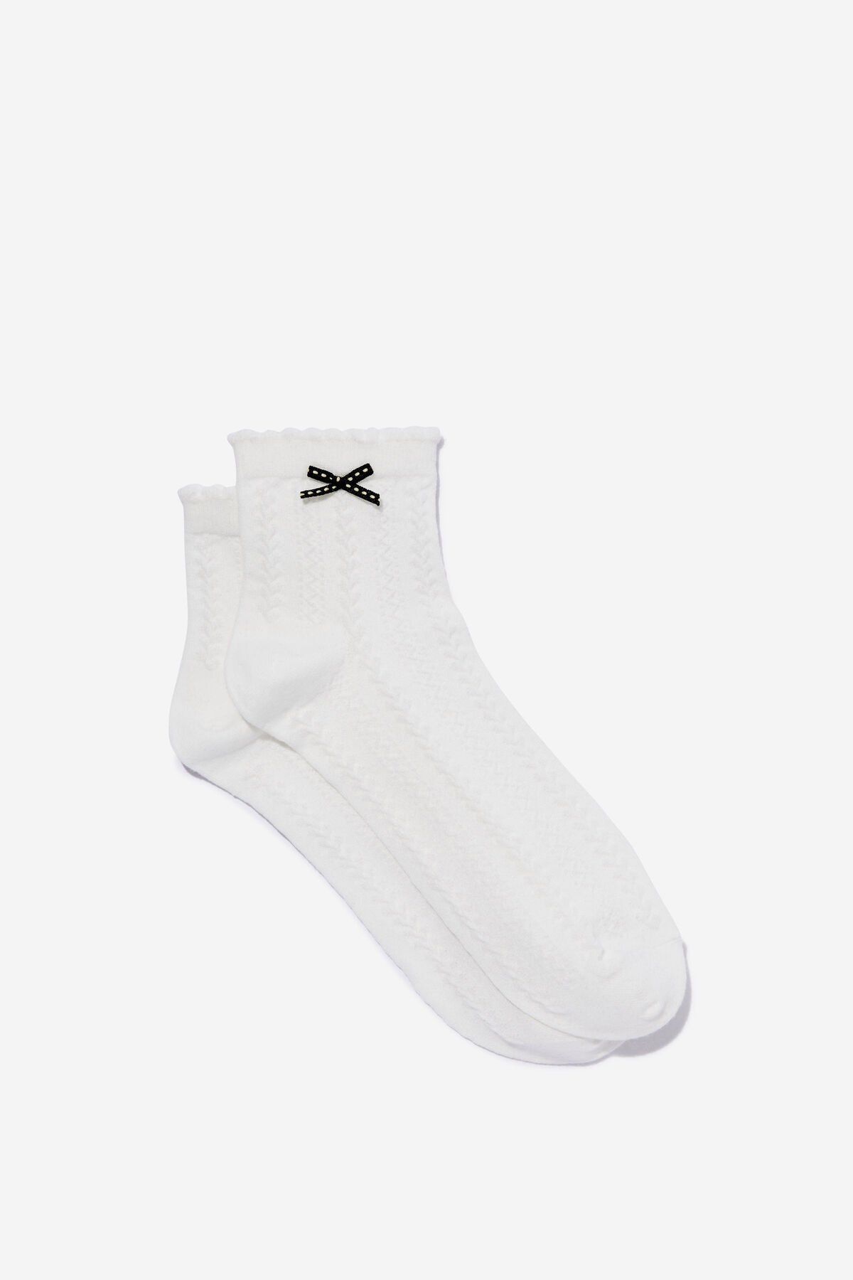 Frill Pointelle Ankle Sock | Cotton On (US)