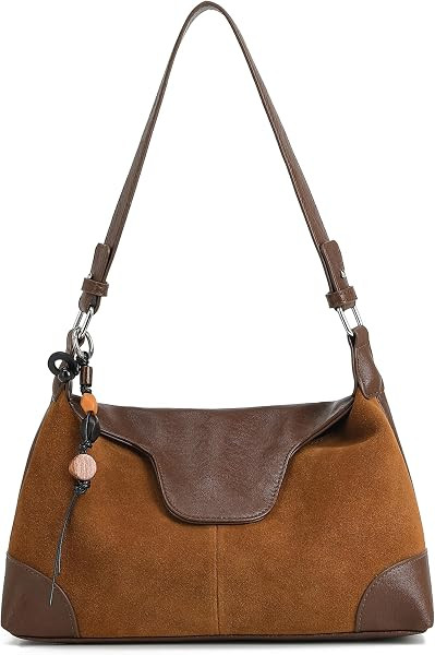 Suede Crescent Shoulder for Women, Lightweight Crossbody Bag with Tassel Charm, Includes Free Cha... | Amazon (US)