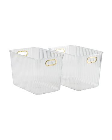 2pc Extra Large Fluted Storage Bins | TJ Maxx