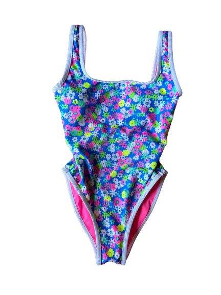 PREORDERS CLOSED-Ocean Isle One Piece- Neon Floral | LainSnow