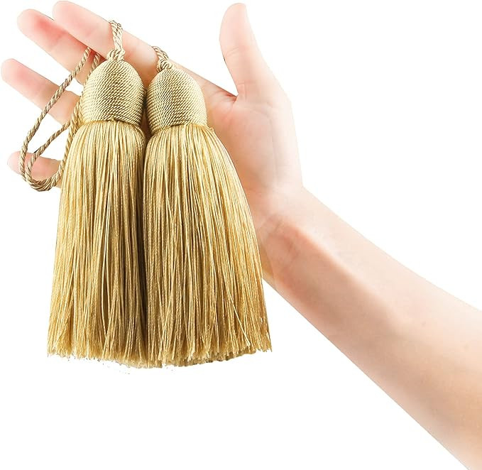 2pcs Tassel Charms Polyester Key Tassels with Loop,DIY Handmade Craft Accessories of Home and Fur... | Amazon (US)