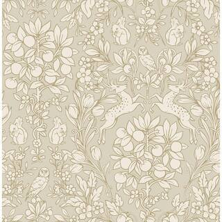 Brown Taupe Enchanted Peel and Stick Wallpaper Sample | The Home Depot