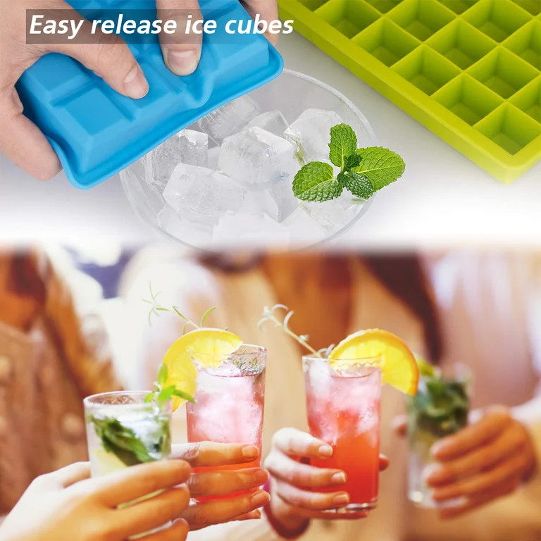 SUPTREE Silicone Ice Cube Trays with Lids for Freezer 3 Pack, Mini 24 Cubes per Tray for Cocktail... | Walmart (US)