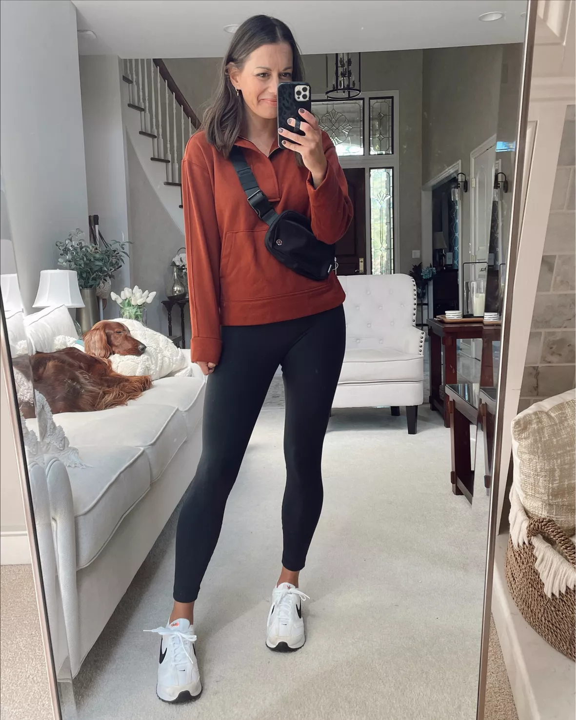 One Way To Wear Leggings With Sneakers This Fall - What Would V Wear