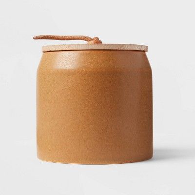 12oz Lidded Wooden Wick Gingersnap Spice Honey Orange Candle - Threshold™ | Target
