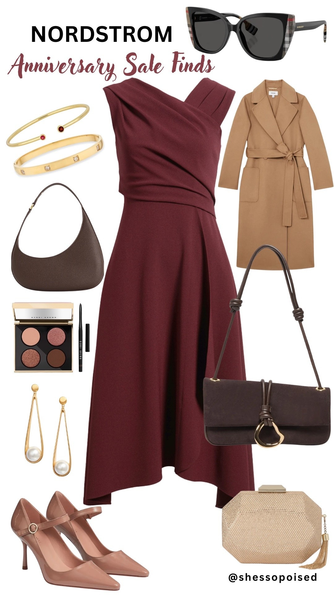 Nordstrom Anniversary Sale 2025 - burgundy dress and camel coat

#LTKSaleAlert #LTKOver40 #LTKStyleTip