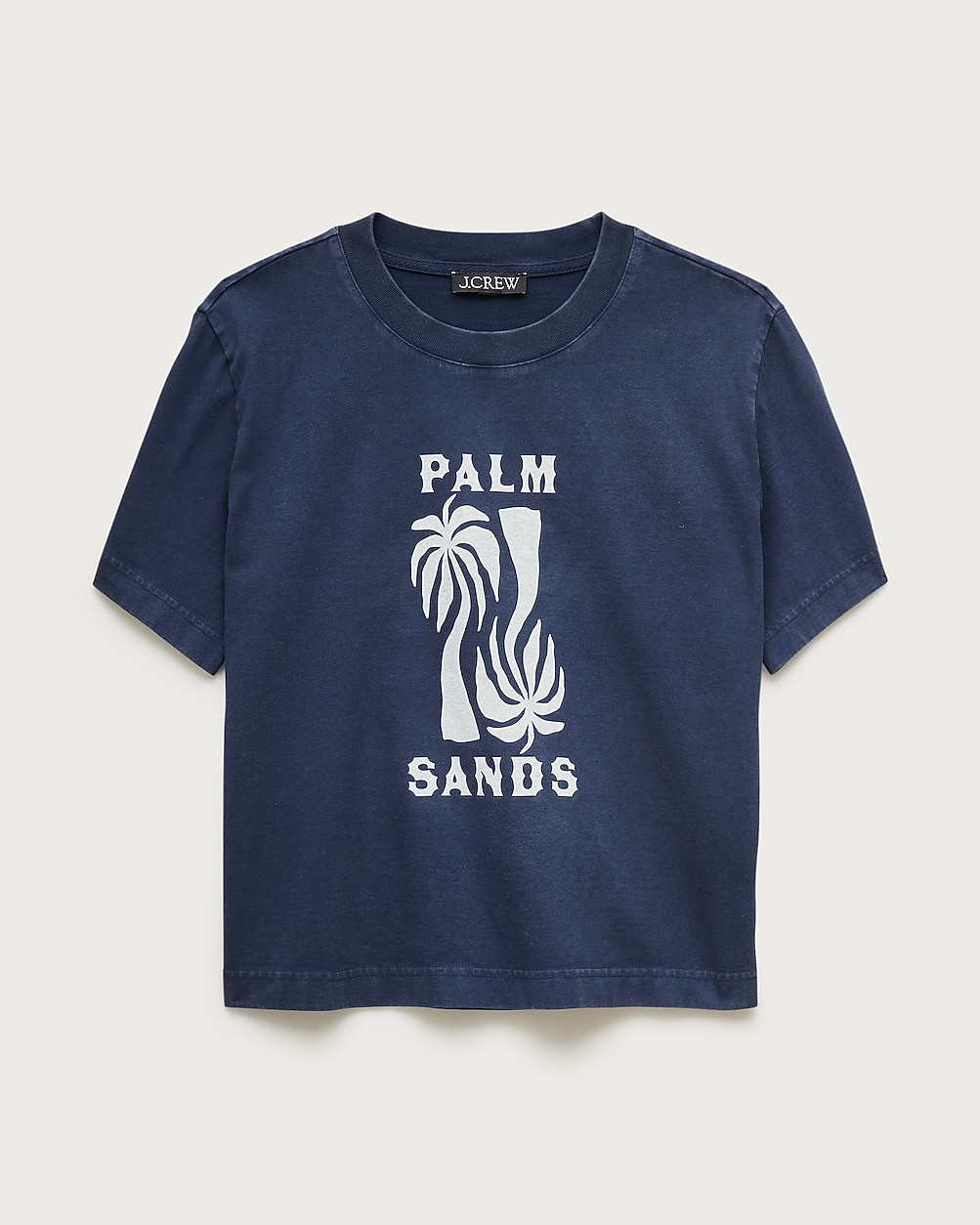 Boyfriend jersey relaxed cropped "Palm Sands" graphic T-shirt | J. Crew US