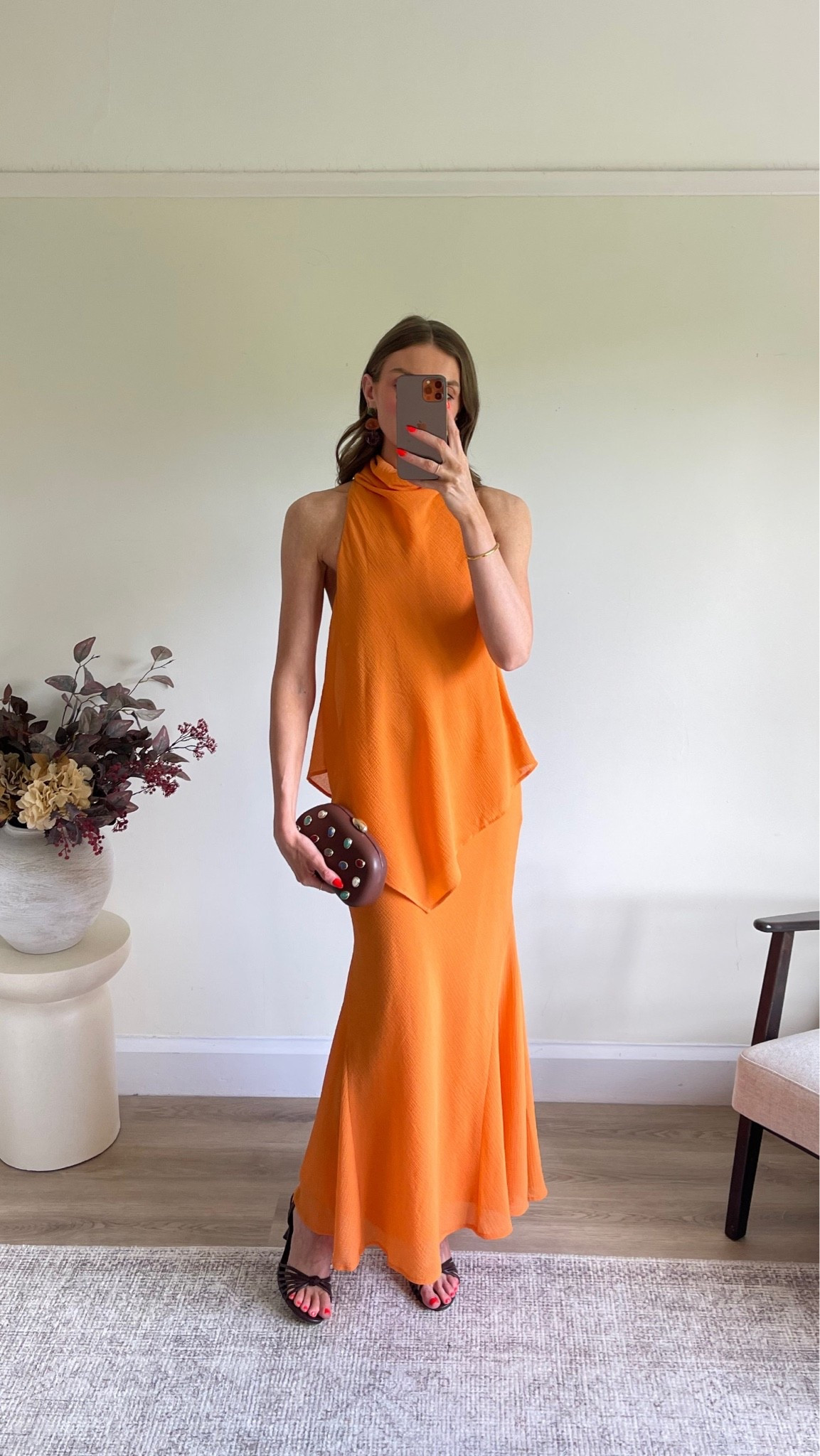 Wedding guest outfit 
Size 8 in the dress
I’m 5ft 6