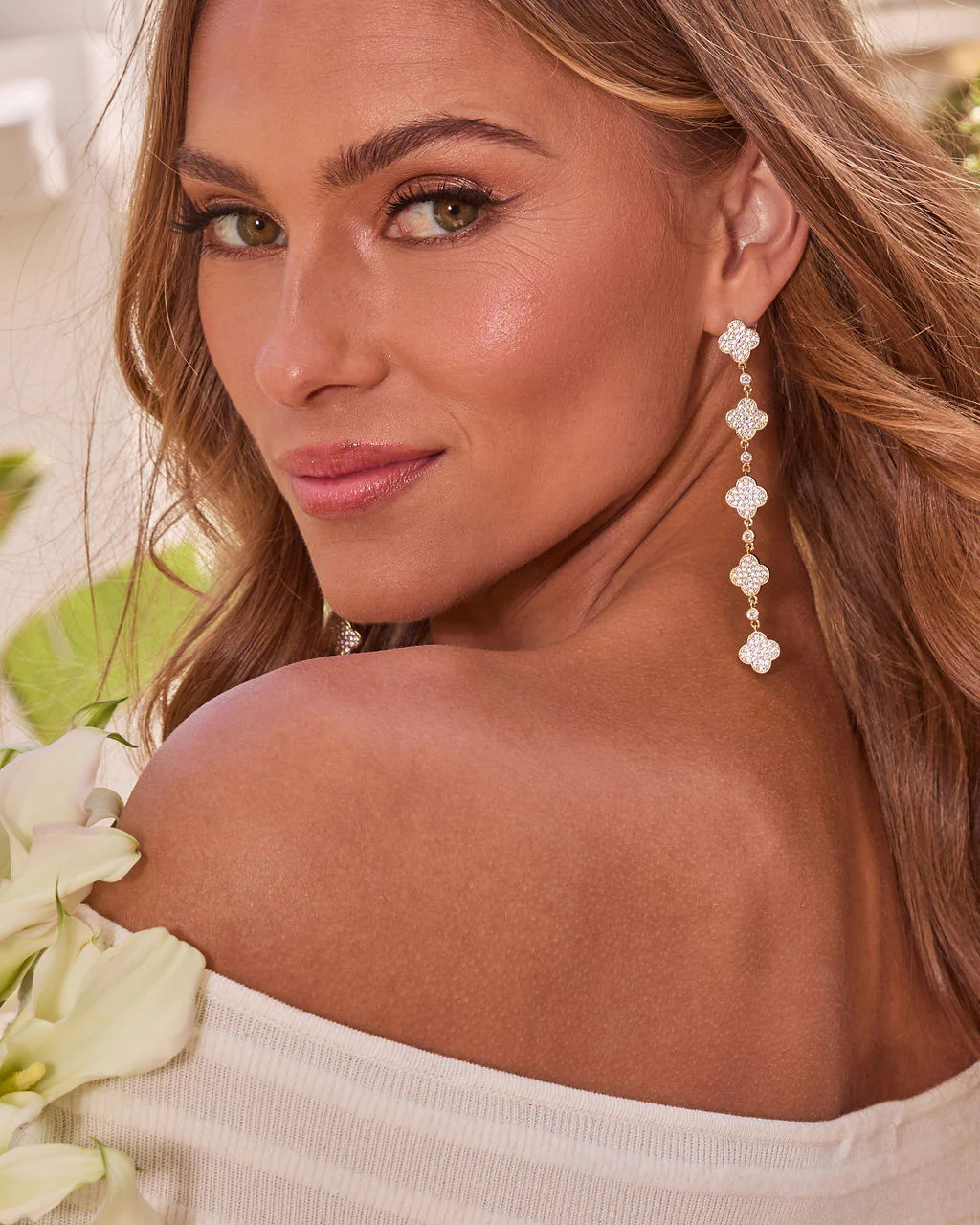 Silvia Embellished Drop Earrings | VICI