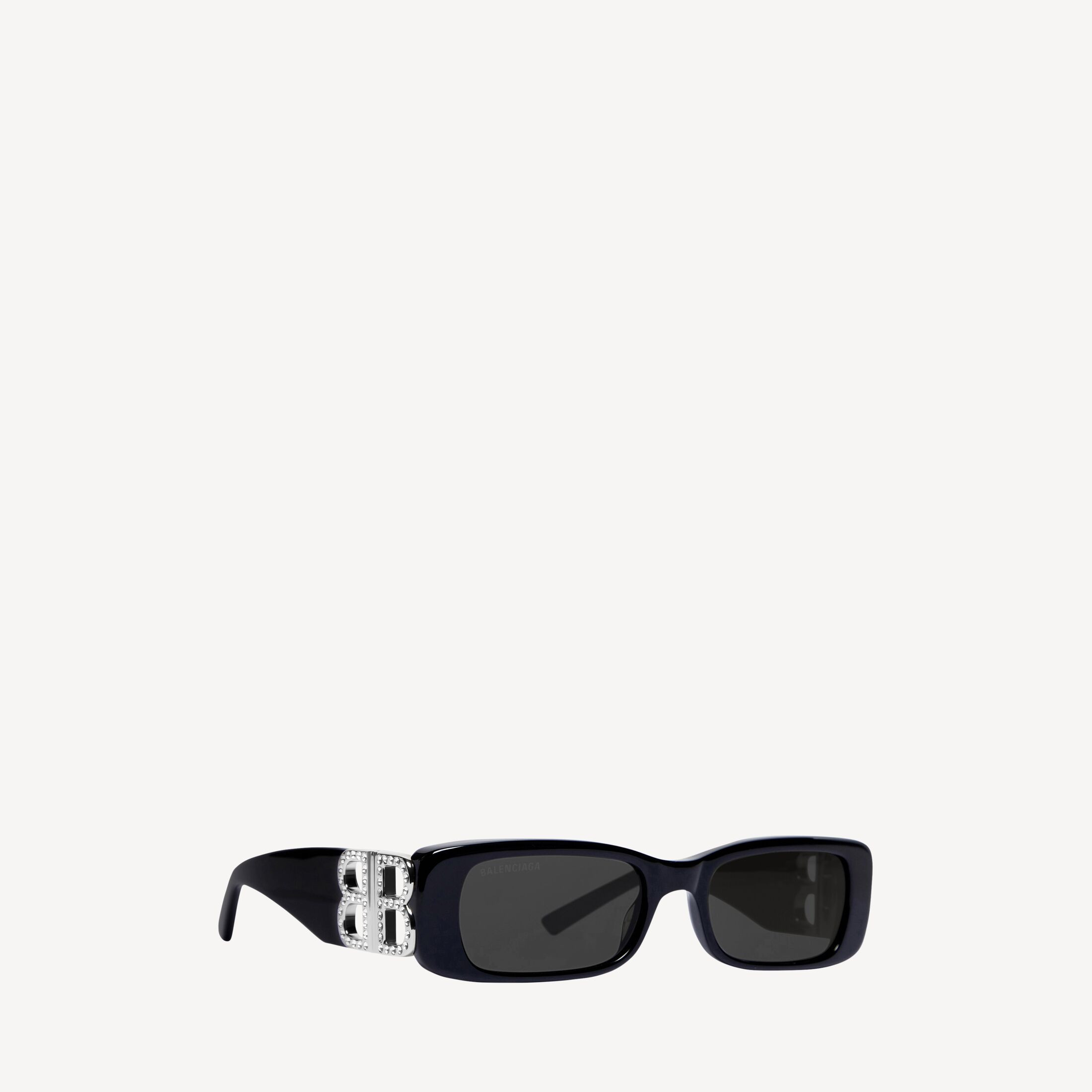 Women's Dynasty Rectangle Sunglasses in Black | Balenciaga GB | Balenciaga
