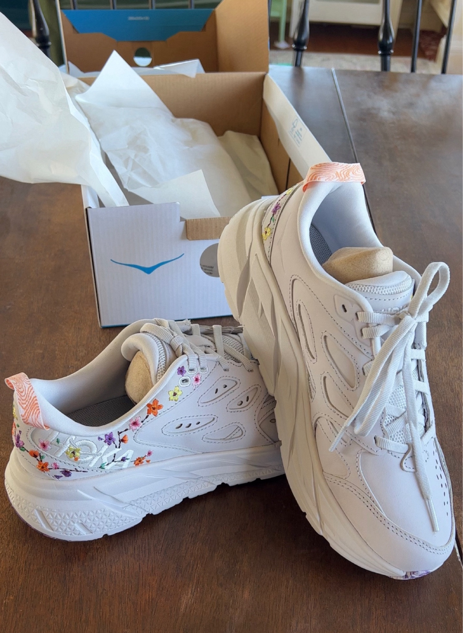 Hoka’s new vibrant blooms collection is here!!! I normally wear their wide sizing but got these in standard in my same size and they fit just fine. I got the Clifton but they also have the bondi’s!

#LTKMidsize #LTKActive #LTKShoeCrush