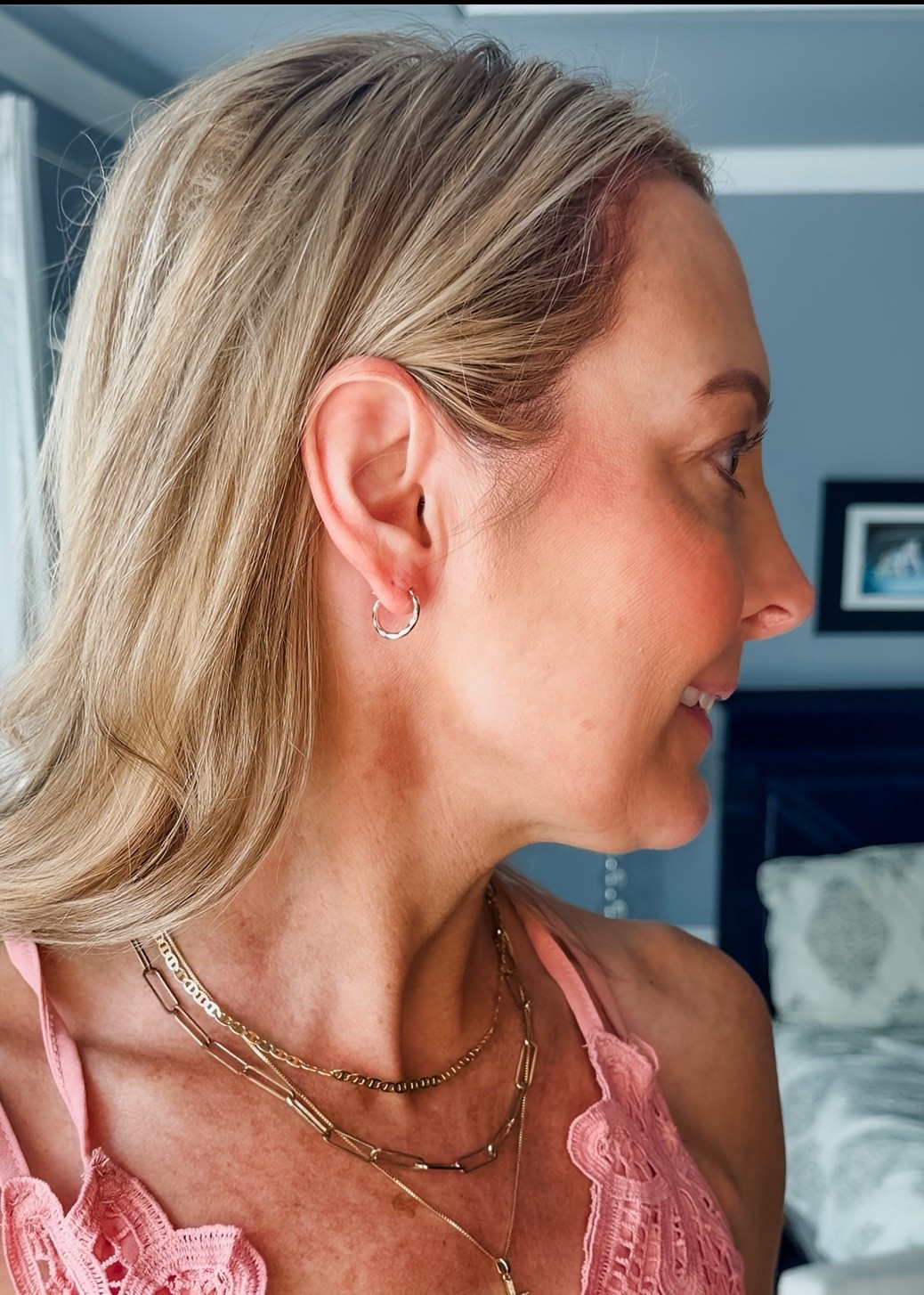 Loving my new 14k gold hoops from @Goldmania New York no plating, no fading, no nonsense. Just lightweight, everyday gold that goes from gym → errands → dinner → bed without a second thought.

Hoops | gold | jewelry | gifts for her | Mother’s Day . 



#LTKmomlife #LTKMothersDay #LTKOver40