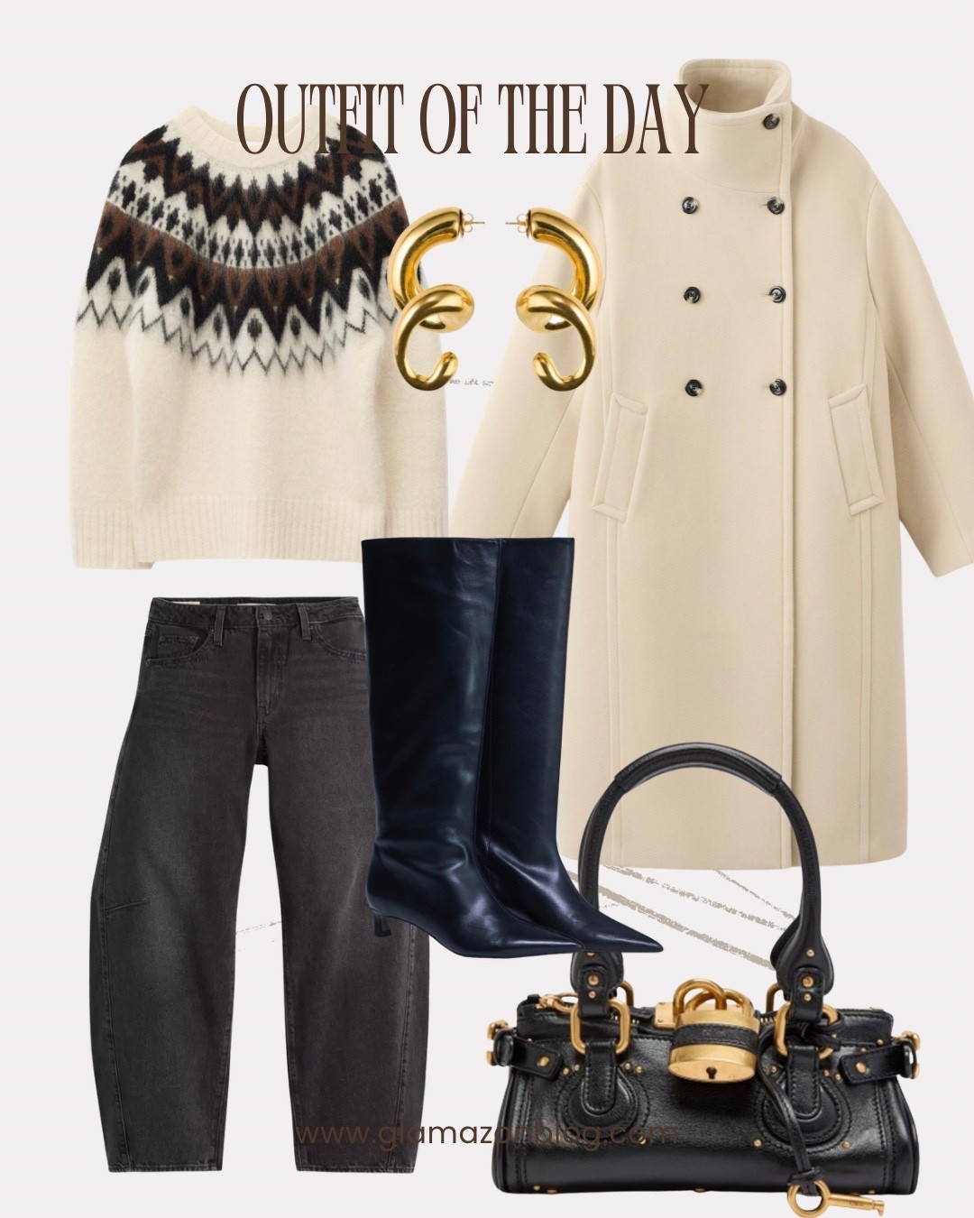 Warm outfit, black boots, knee high boots, Chloe bag, Chloe Paddington bag, cream coat, mango coat 

#LTKuk #LTKfestive #LTKwinter