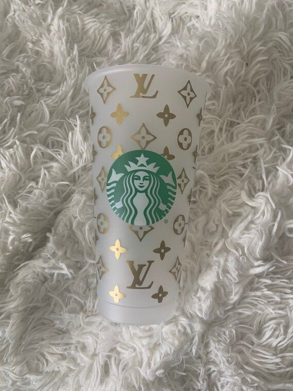 Louis Vuitton Inspired Cup, Luxury Designer Inspired Starbucks Cup, LV Inspired Cup, Louis Vuitto... | Etsy (US)