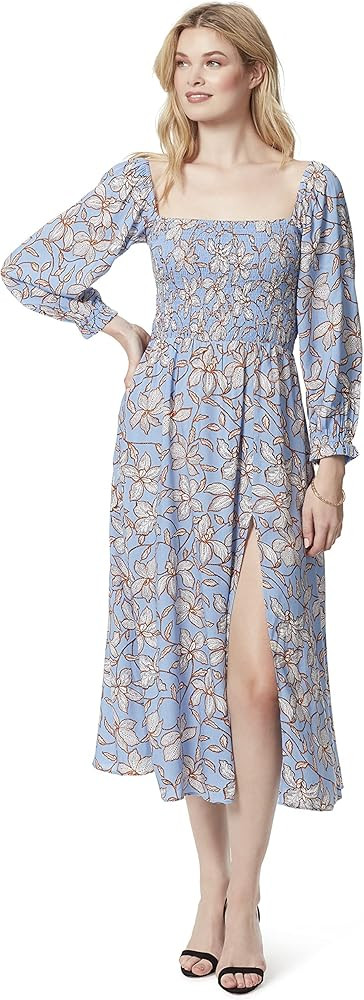 Jessica Simpson Womens Spenser Smocked Floral Print Midi Dress | Amazon (US)