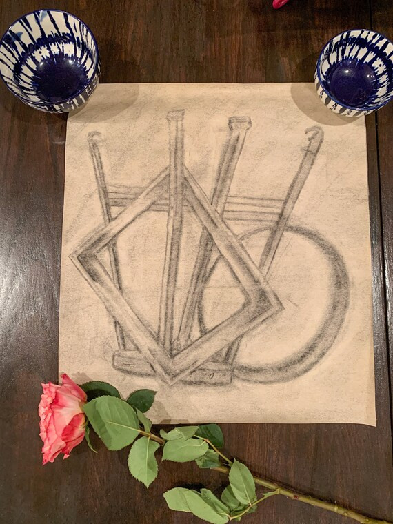 Stool, Frame, and Ramekin Charcoal | Etsy (US)