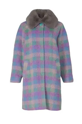 Vikki Faux Fur Collar Coat | Rent the Runway