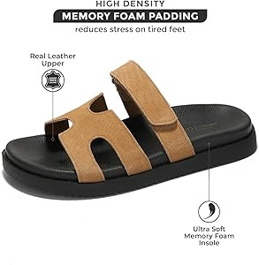 Project Cloud Genuine Leather Womens Sandals - Stylish & Comfy Sandals for Women Footwear with Me... | Amazon (US)
